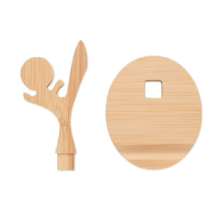 KUNFU Soporte de bambú para teléfono - Imagen 4