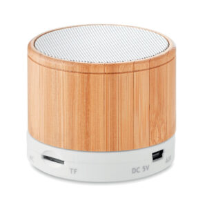 ROUND BAMBOO Altavoz bambú inalámbrico - Imagen 2