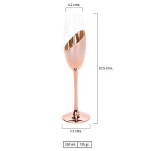 Set de 2 Copas Champagne Encobrizadas M84 - Imagen 3